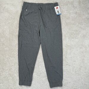 NWT Hanes Comfort Fit Scrubs Womens Large Gray Joggers Stretch
